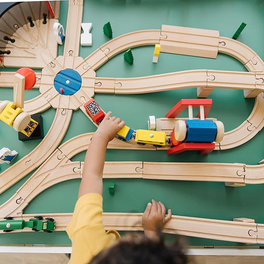 Wooden Toy Train Tracks – Educational Play Set for Kids