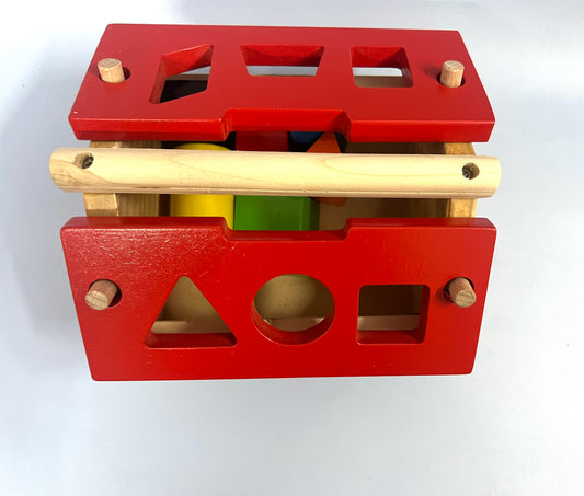 Hut-Shaped Wooden Shape Sorter – Perfect for Younger Kids