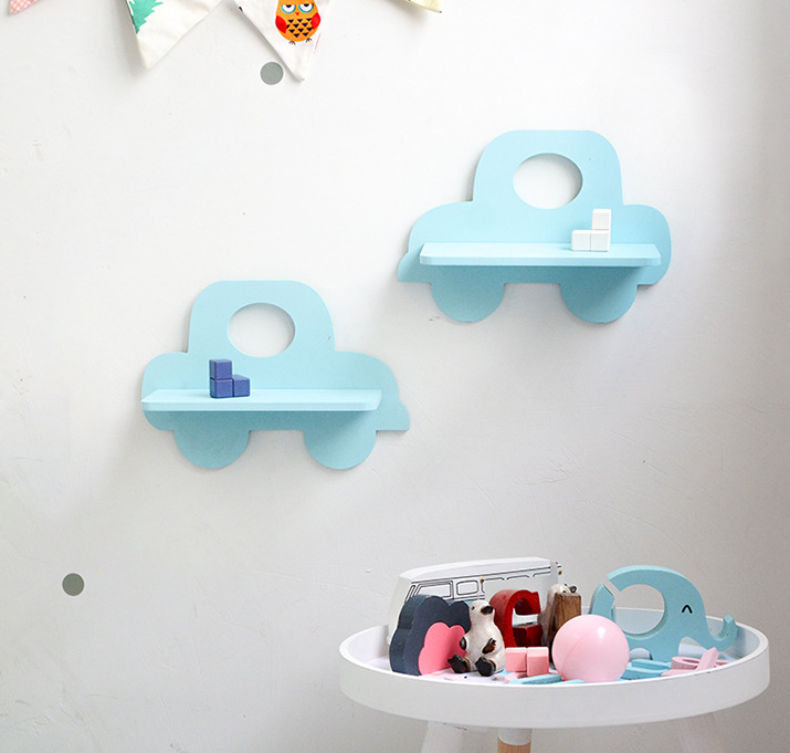 CAR SHAPED SHELF - WOODEN