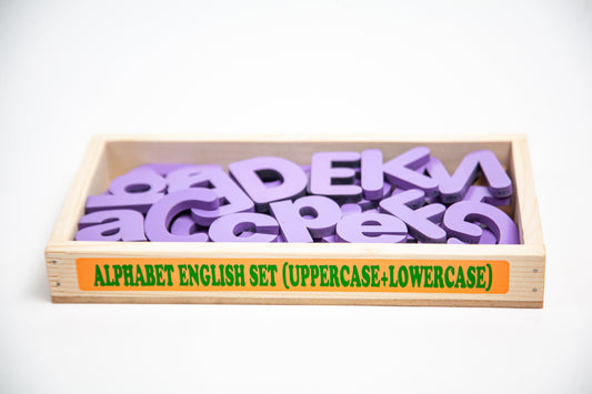 Uppercase and Lowercase Wooden Alphabets – Early Literacy for Balvatika Learners