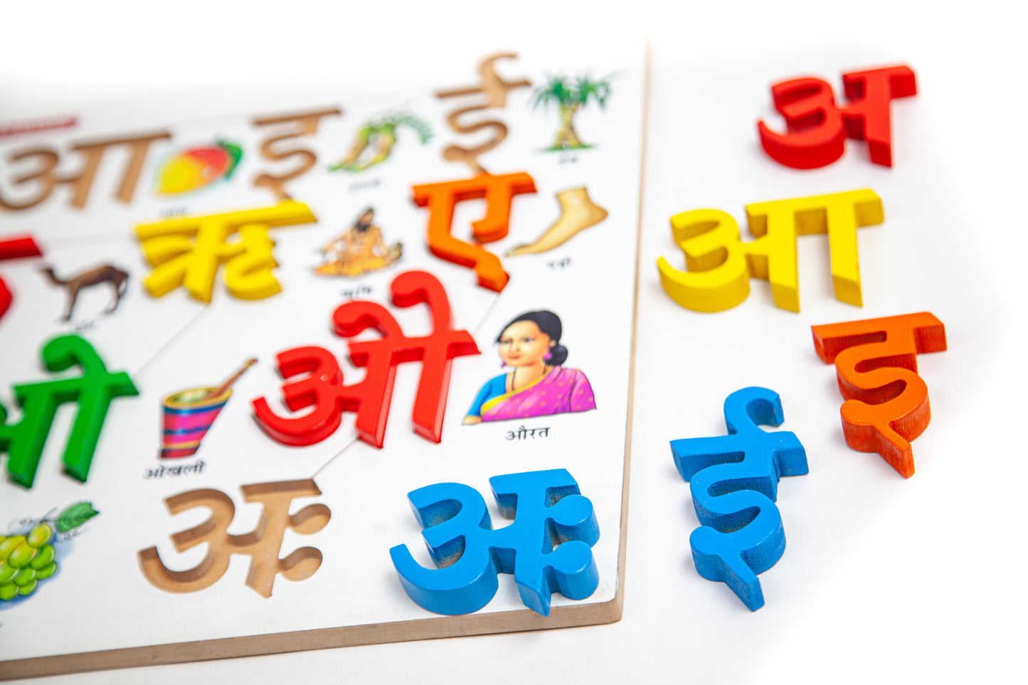 Wooden Alphabet Tray Puzzle – Early Literacy for Balvatika Learners