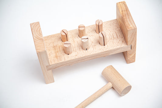 Montessori Wooden Hammer Peg Pounding Toy – Inclusive Learning Through Purposeful Play