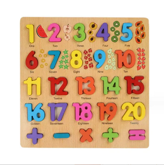 Wooden Number Puzzle – Quantification & Early Math Learning