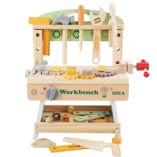 Kids Tool Bench Set, Wooden Tool Workbench for Toddlers