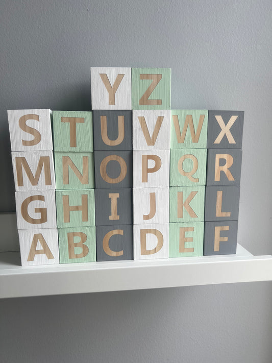 WOODEN ALPHABET BLOCKS (Nursery)