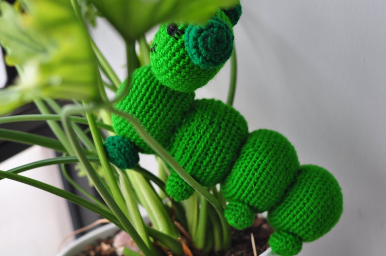 Knitted Caterpillar Crochet Toy 4