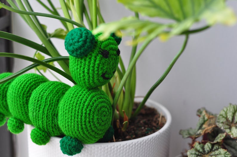 Knitted Caterpillar Crochet Toy 5