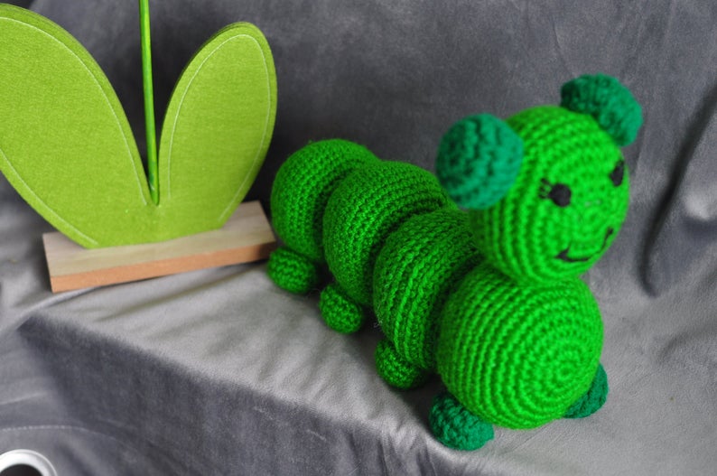 Knitted Caterpillar Crochet Toy 6