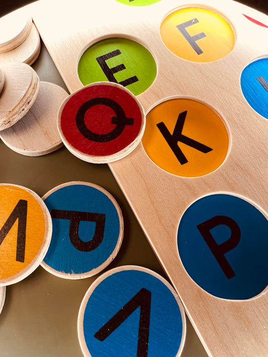 Wooden Alphabet Matching Game – Learn Letters Through Play