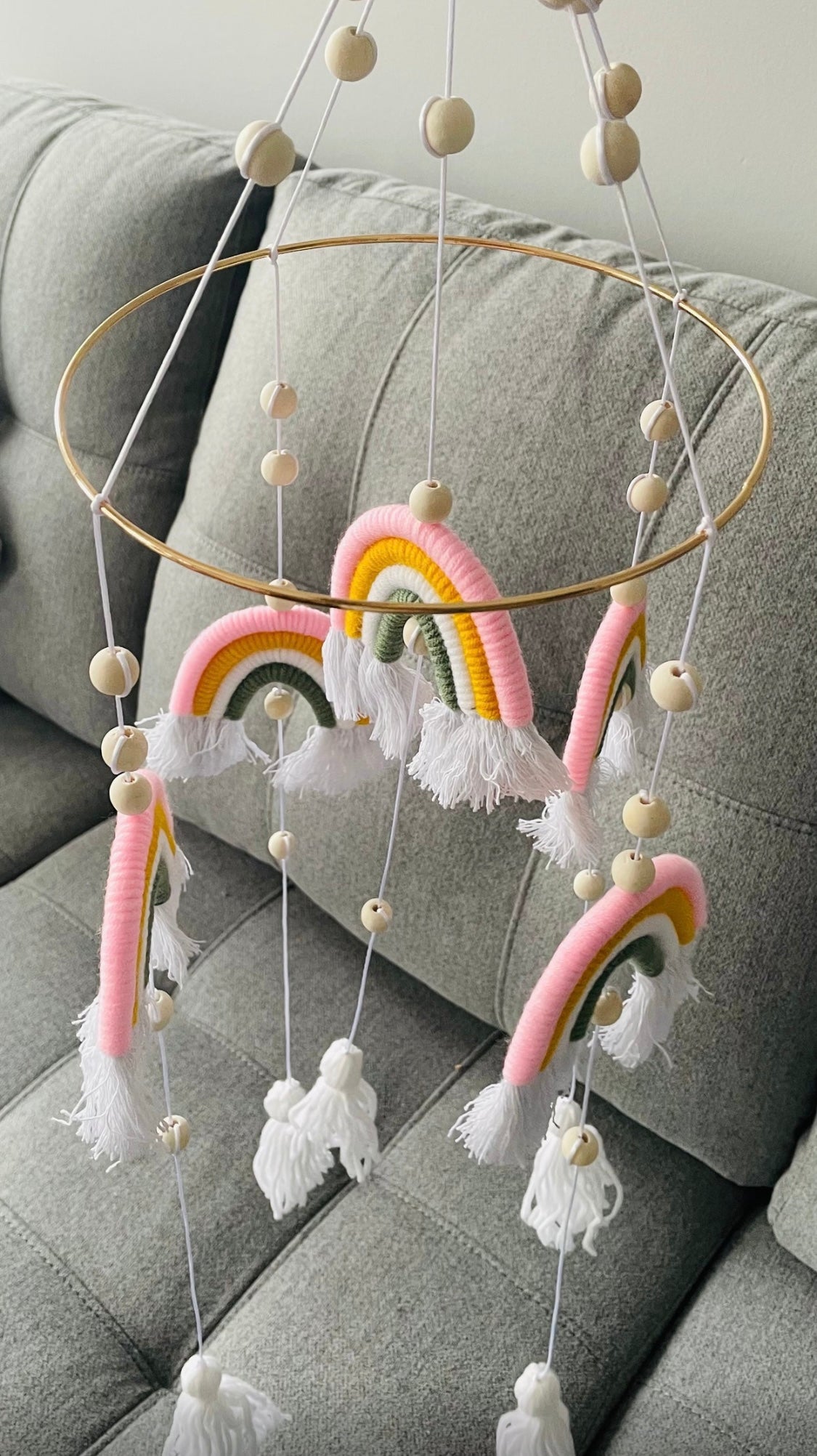 RAINBOW MACRAME MOBILE