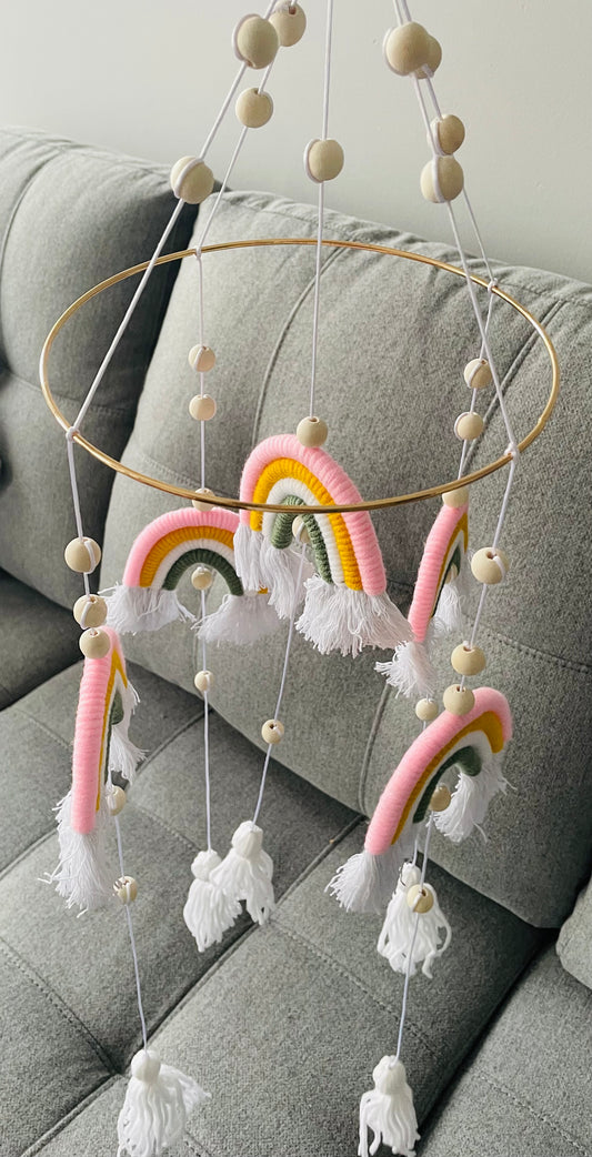 HANDMADE MACRAME BABY CRIB MOBIL