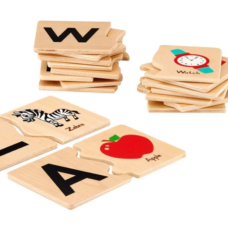 Alphabet Picture Matching Wooden Learning Game – Letter Recognition Made Fun!