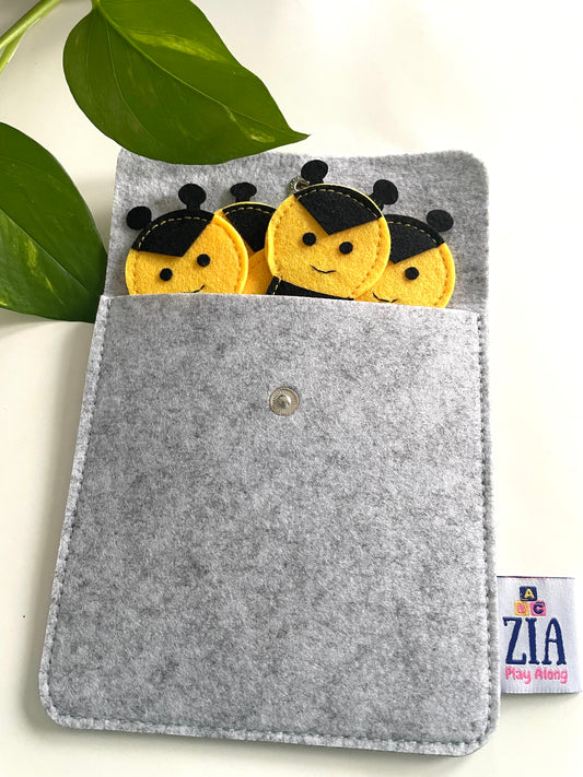 bumblee bee finger puppets