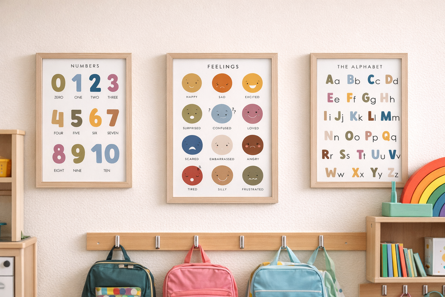 Numbers 0–10 framed Poster – Early Math Wall Chart for Kids