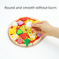 Wooden Pizza Pretend Play Set with Toppings & Accessories – Montessori Kitchen Role Play Toy