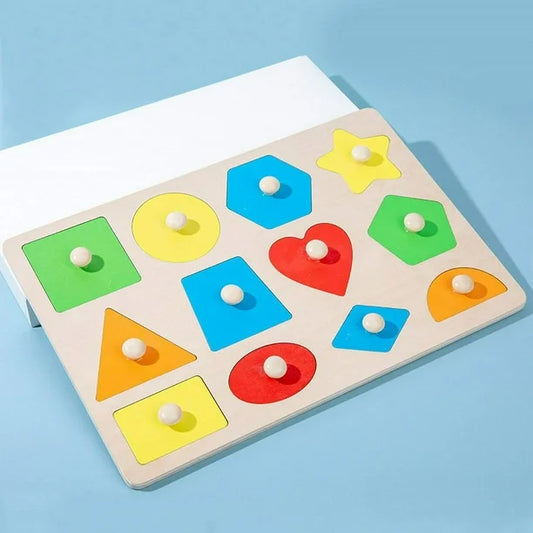 Montessori Wooden Shape Peg Puzzle