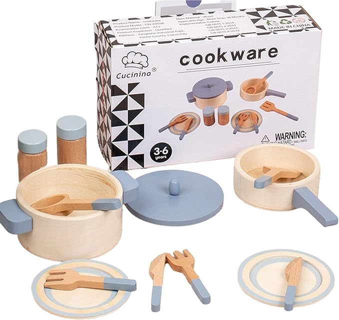 KIDS WOODEN COOKWARE SET