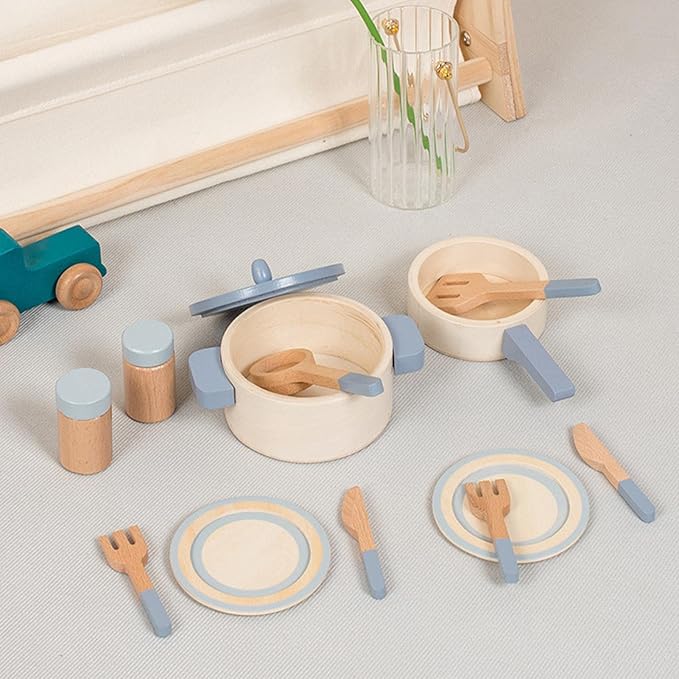 KIDS WOODEN COOKWARE SET