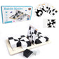 Black & White Wooden Pattern Blocks – 2-Player Visual Thinking & Logic Game