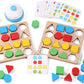 Wooden Shape & Color Matching Puzzle Game with Bell & Cards | Montessori Logic Toy (Ages 3–6 Years)