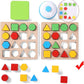 Wooden Shape & Color Matching Puzzle Game with Bell & Cards | Montessori Logic Toy (Ages 3–6 Years)