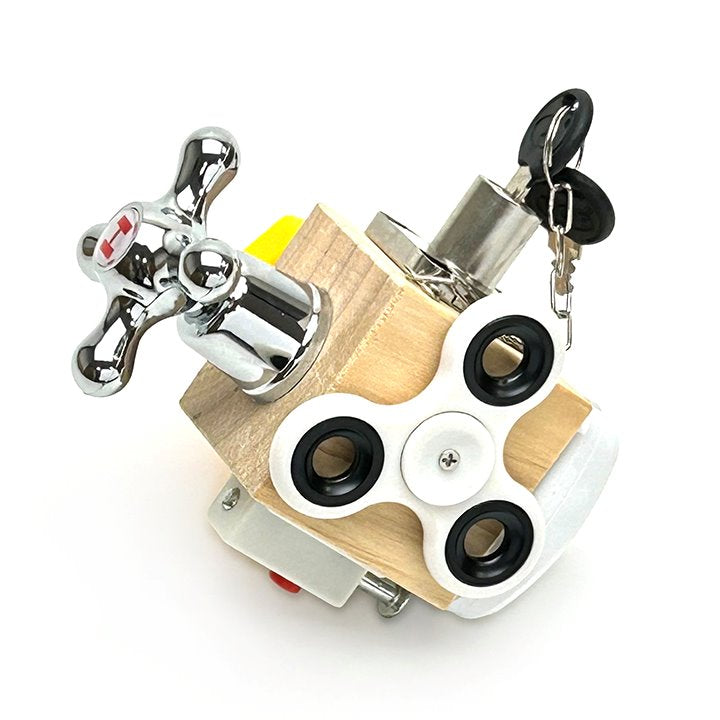 6-in-1 Wooden Montessori Activity Cube – Early Learning Toy for Kids, Babies & Special Needs