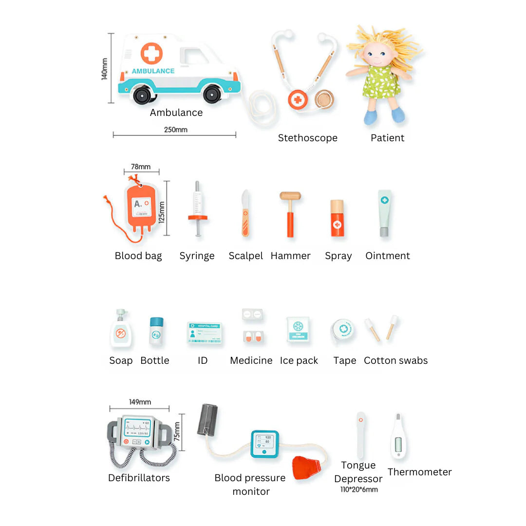 Ambulance Medical Play Set for Kids | Doctor Role Play & Life Skills Learning (Ages 3+)