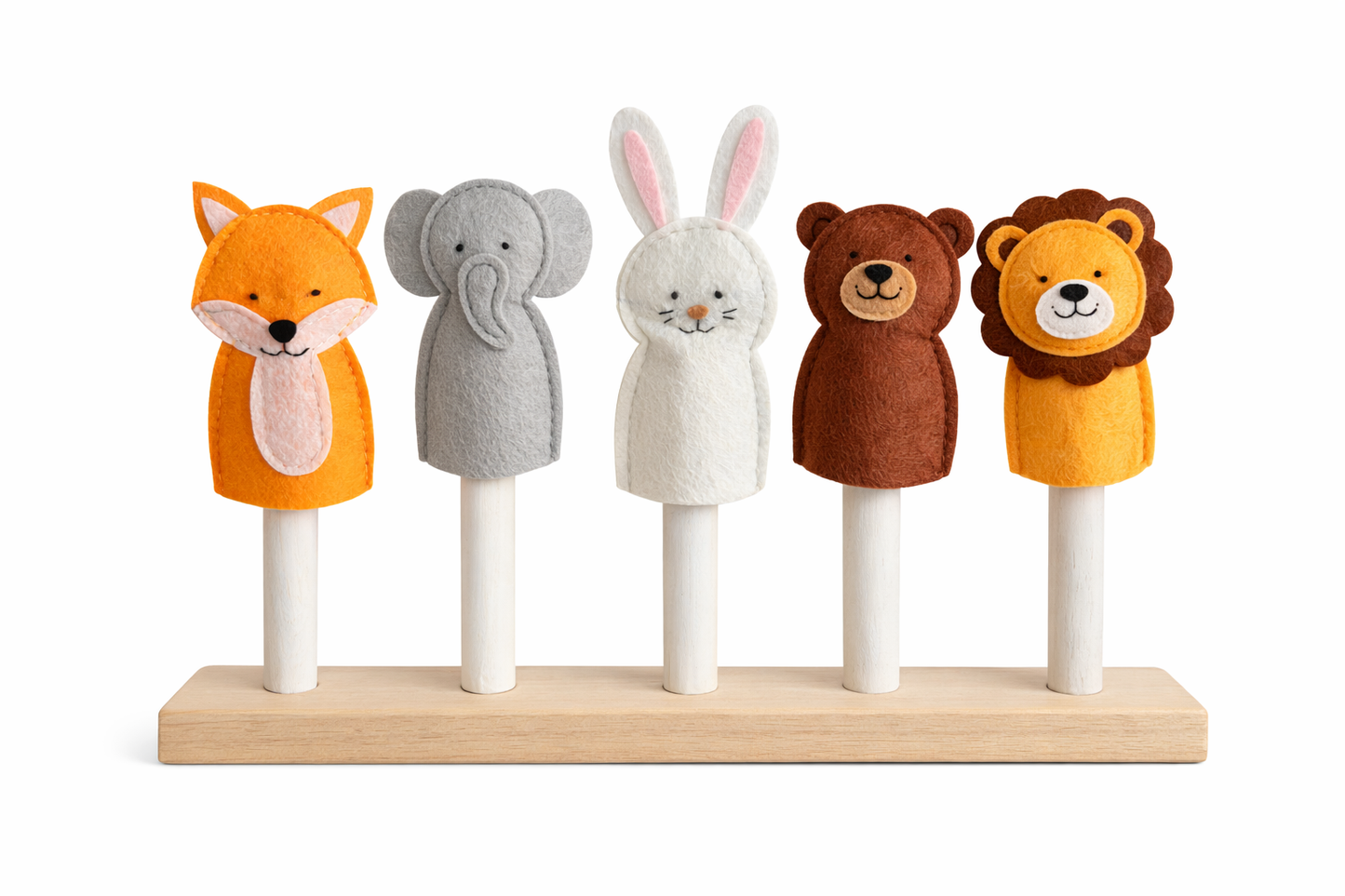 Wild Animals Finger Puppets (Set of 5)