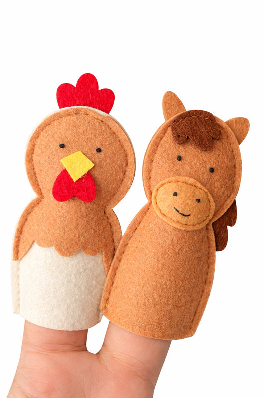 Farm Animal Finger Puppets (Set of 5)