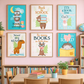 Reading Posters for Kids (Set of 6) | Library & Reading Corner Wall Art