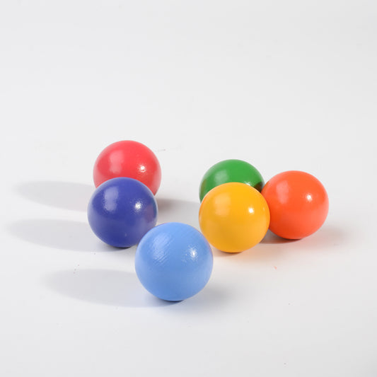 RAINBOW WOODEN 6 BALLS