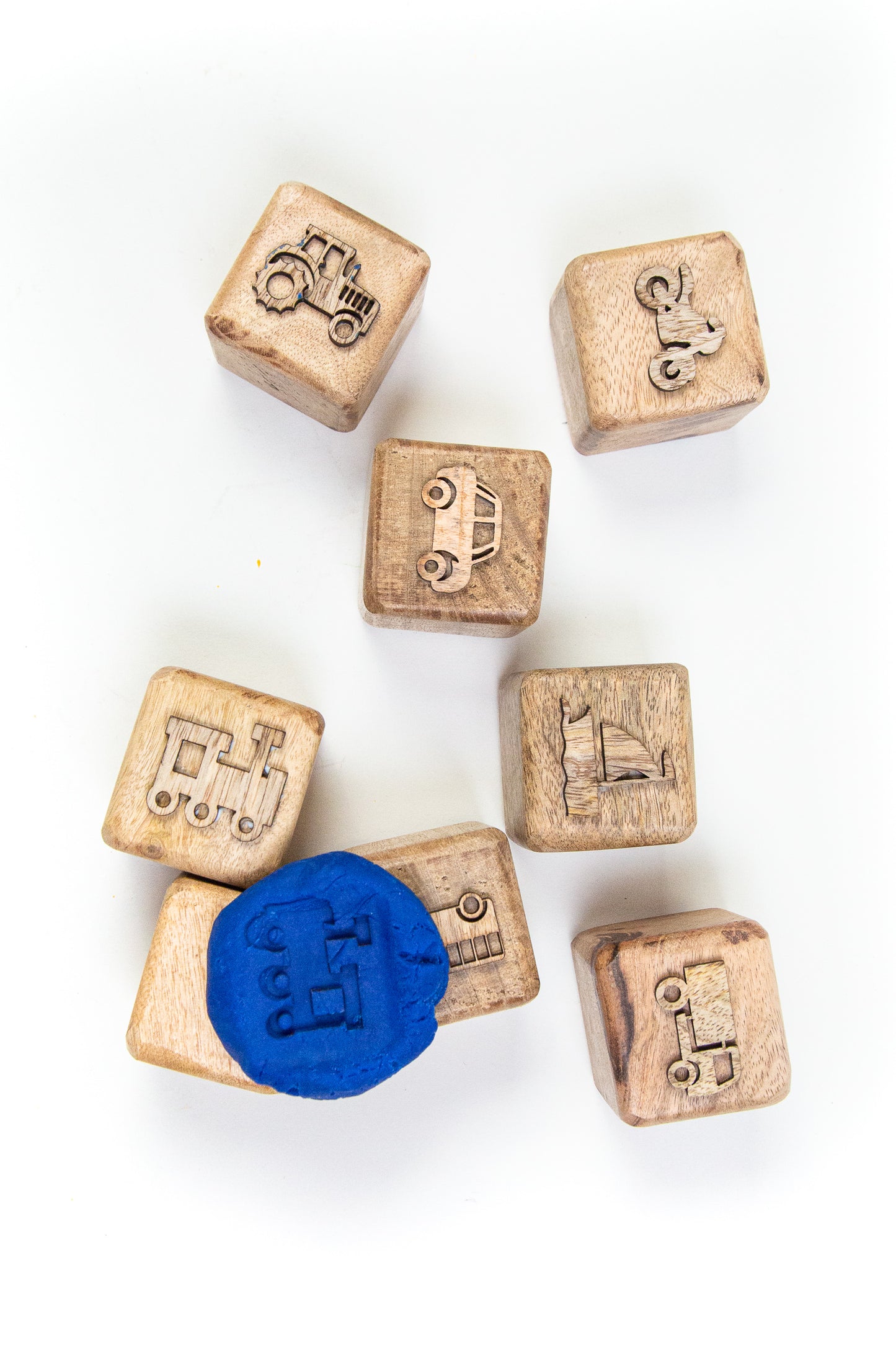Wooden Clay Stamps – Vehicles & Transport Set