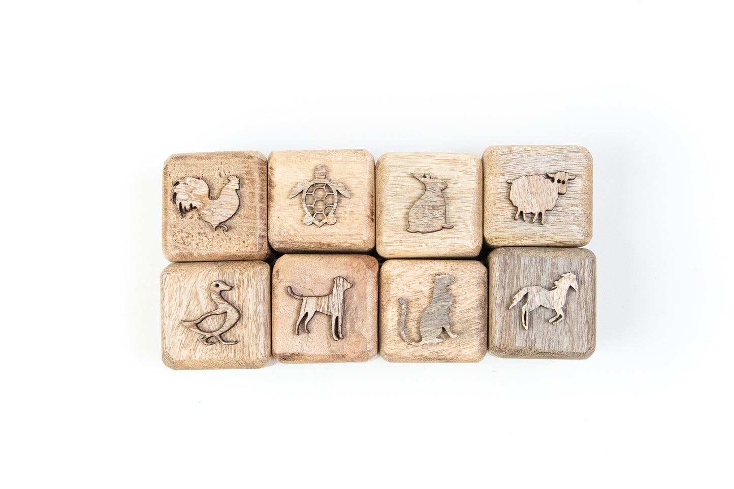 Wooden Clay Stamps – Animal Imprint Set