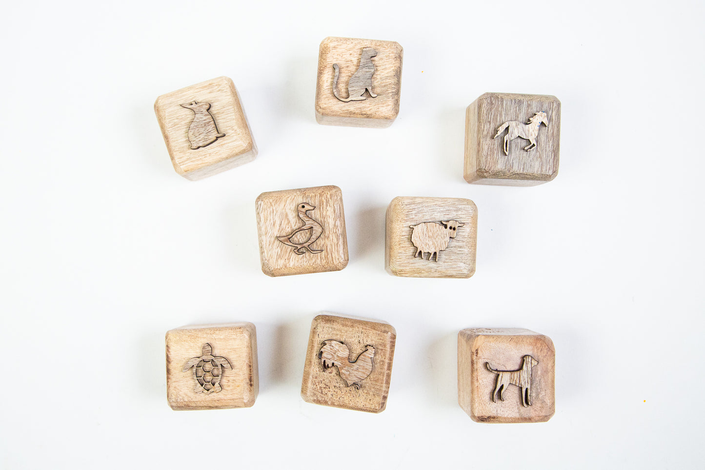Wooden Clay Stamps – Animal Imprint Set