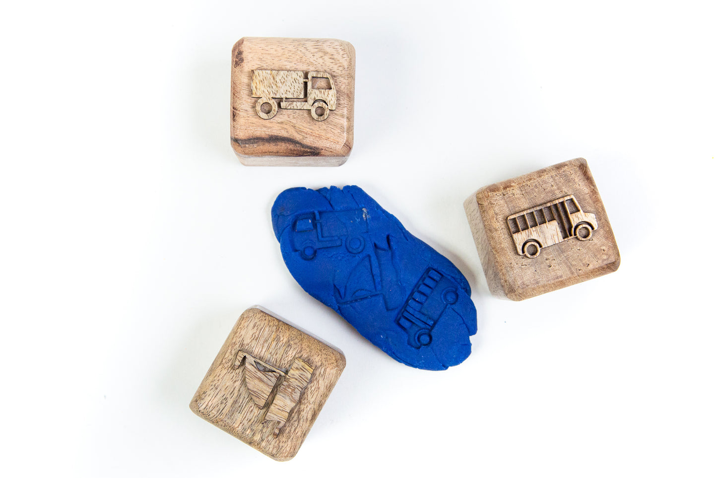 Wooden Clay Stamps – Vehicles & Transport Set
