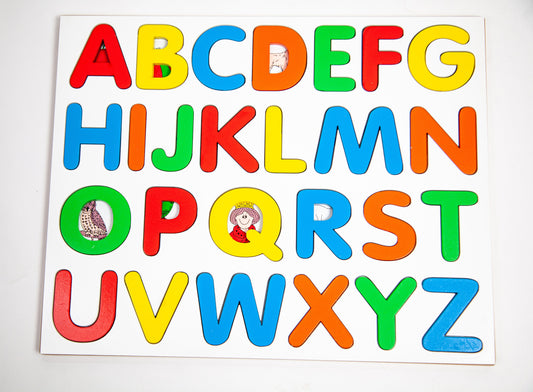 ALPHABET TRAY,MATCH THE LETTER WITH THE IMAGE ON THE TRAY