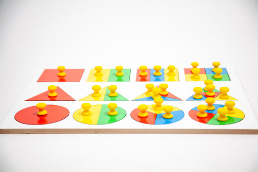 WOODEN FRACTION PUZZLE TRAY-MATH EDUCATIONAL TOYS