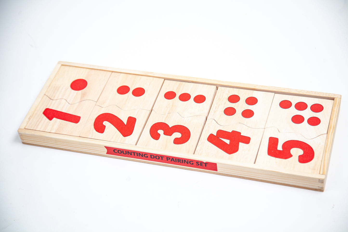 MATH WOODEN MATCH THE DOTS WITH NUMBERS PUZZLE