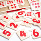 MATH WOODEN MATCH THE DOTS WITH NUMBERS PUZZLE