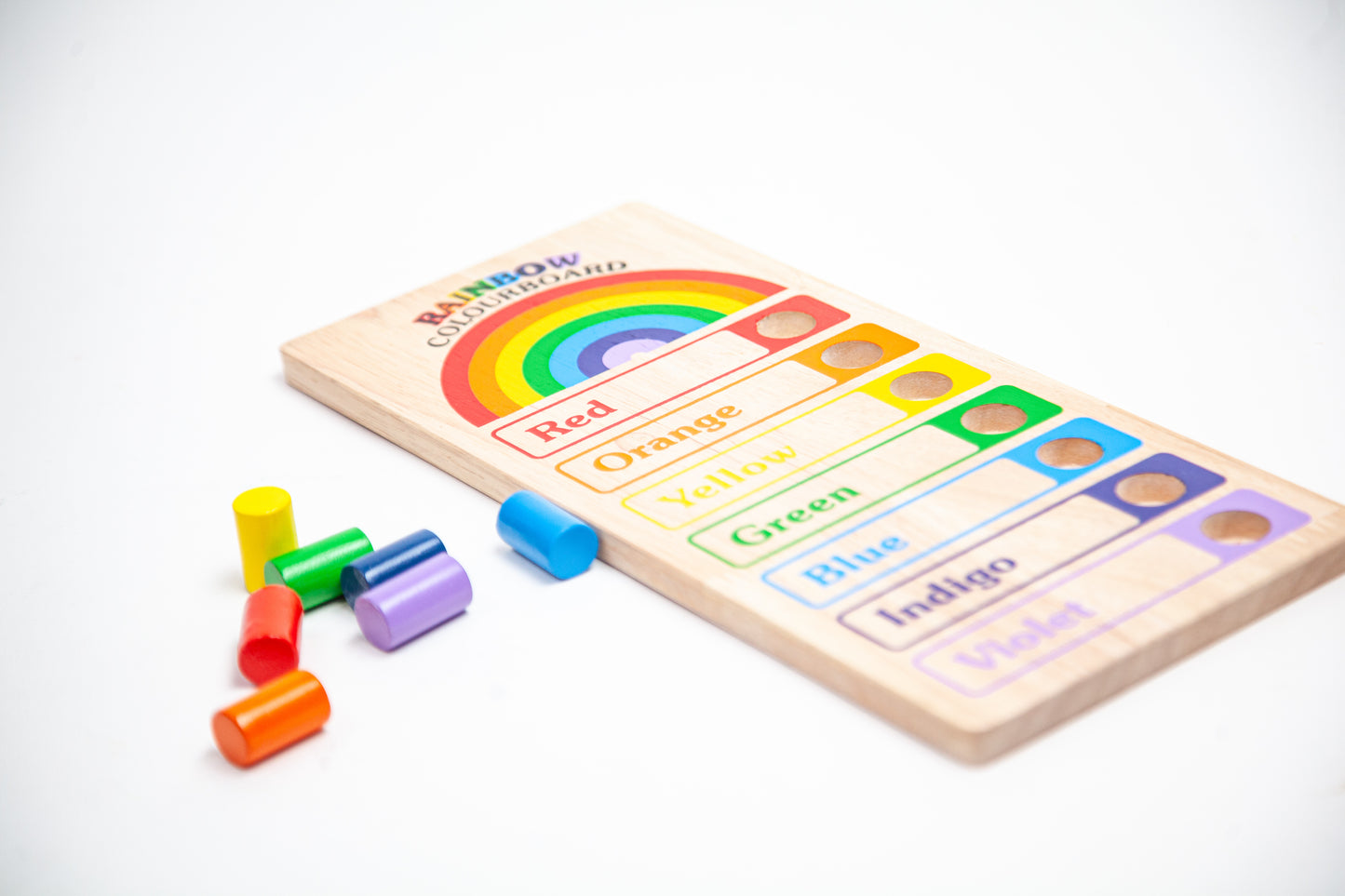 WOODEN RAINBOW COLOR BOARD-COLOR RECOGNITION TOY