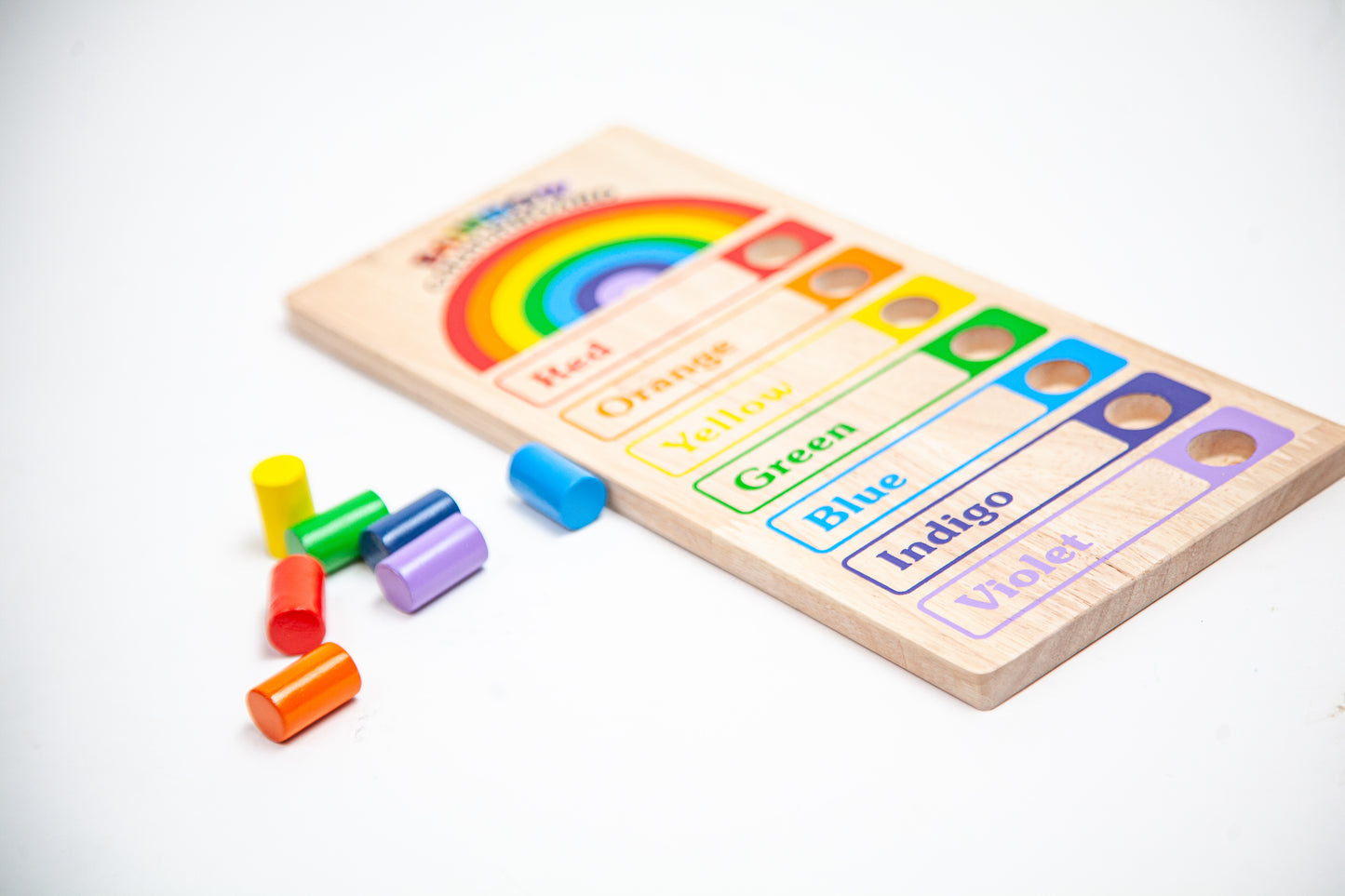 WOODEN RAINBOW COLOR BOARD-COLOR RECOGNITION TOY