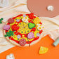Wooden Pizza Pretend Play Set with Toppings & Accessories – Montessori Kitchen Role Play Toy