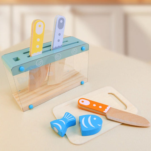 Wooden Pretend Play Kitchen Accessories Set – Montessori Role Play Toy