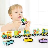 Wooden Animal Number Train – Early Learning Pull-Along Toy (2+ Years)