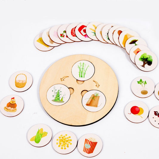 Wooden Food Decomposition Learning Game – Life Cycle & Sorting Puzzle (3+ Years)