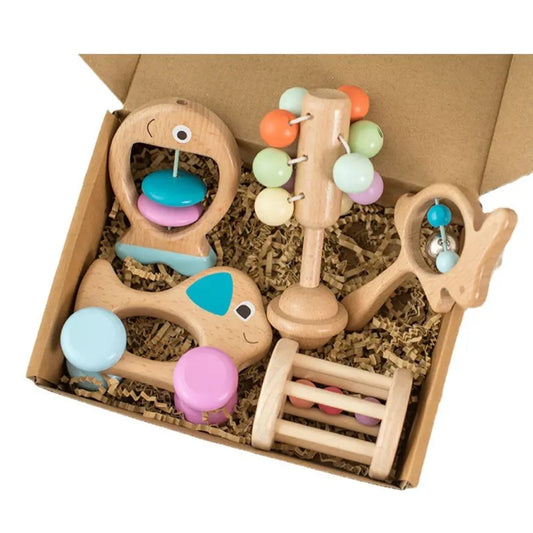 Wooden Rattles Set (Set of 5)