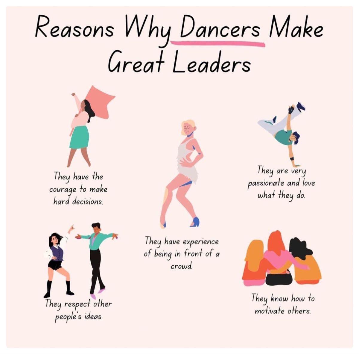 Reasons Why Dancers Make Great Leaders – Framed Poster (Dance & Music Room Wall Display)