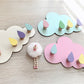 WOODEN HANGERS -CLOUD & RAINDROPS