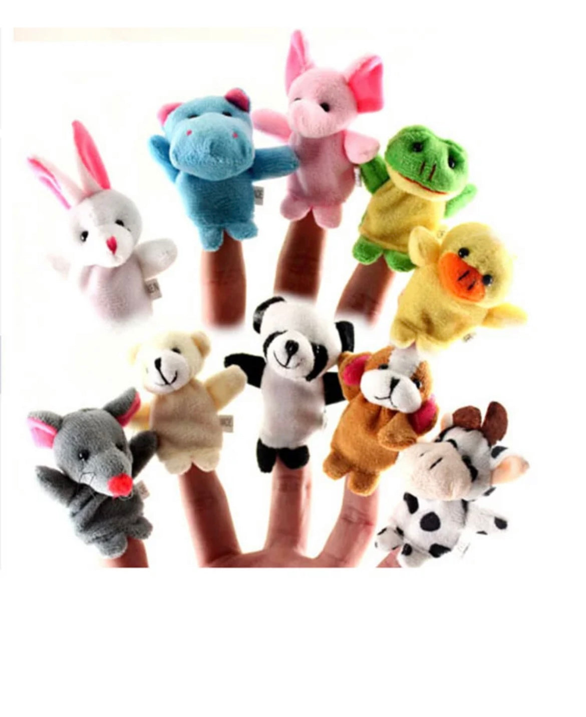 Animal Finger Puppets (Set of 10) – A Powerful Teaching Aid for Early Learning