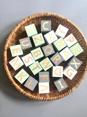 WOODEN ALPHABET BLOCKS (Nursery)